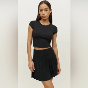 Mattia cotton knit mini skirt from Reformation